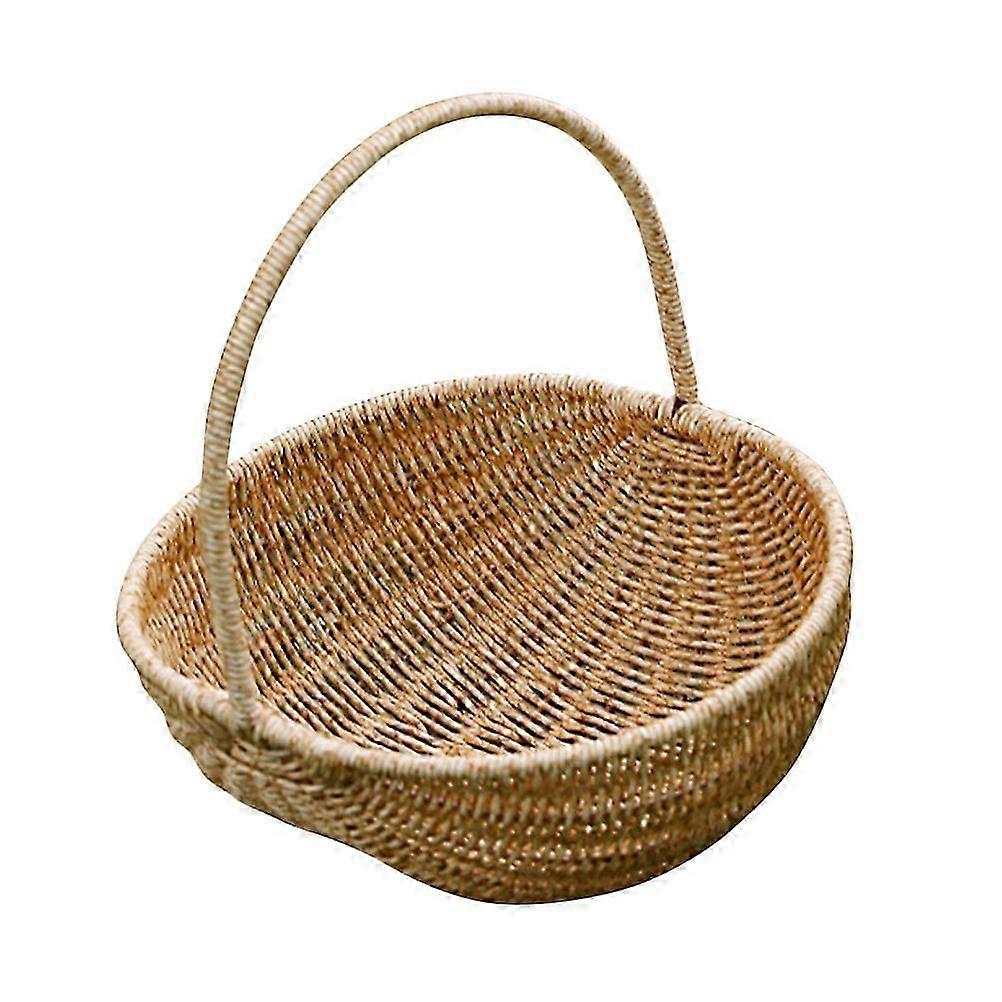 Handheld Basket Food Storage Basket Multi-function Fruit Basket Woven Basket Fruit Picking Basket