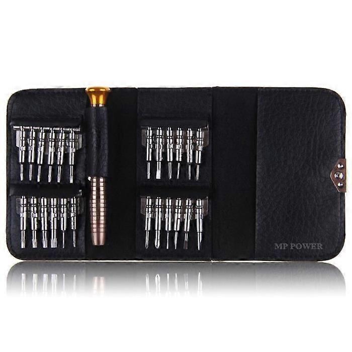 Screwdriver Kit - Portable - 25 in 1 - Precision Tools - Non-Slip - Black