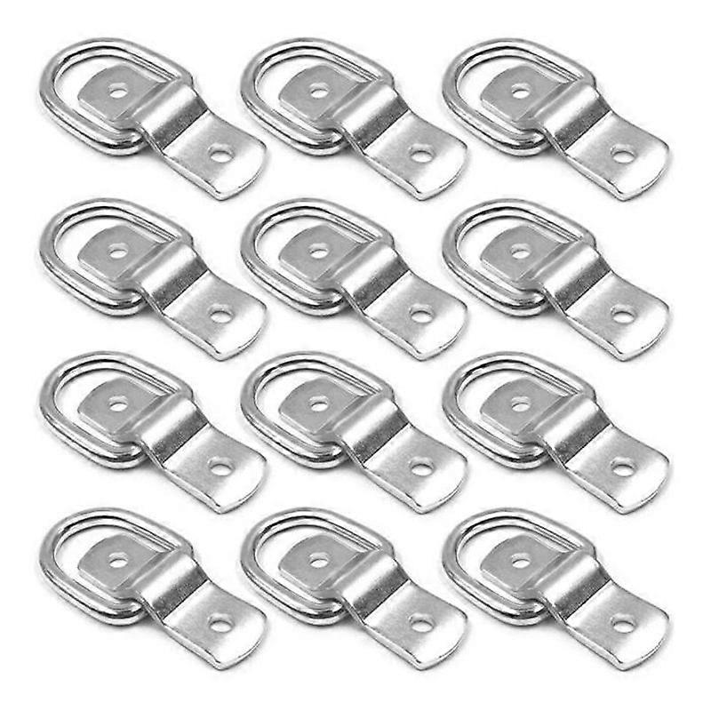 12 Pack D-Ring Tie Downs1-4 Inch D-Rings Anchor Tie Down Ring For Loads On Trailers Trucks Weights