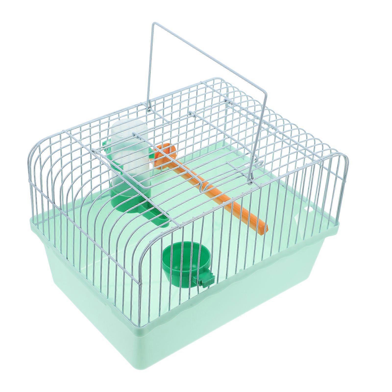 Portable Bird Cage with Waterer Food Box Spacious Bird Cage for Comfortable Travel Metal Bird Carrier Bird Travel Cage Portable Bird Cage