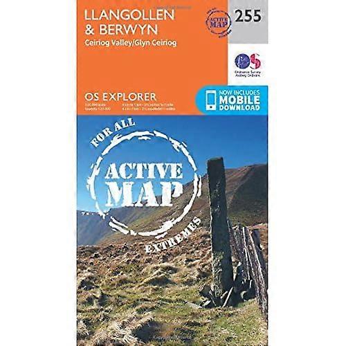 OS Explorer Map Active (255) Llangollen and Berwyn (OS Explorer Active Map)