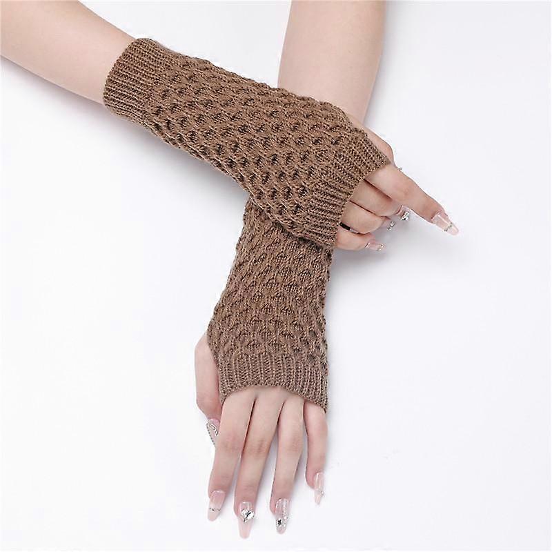 Short Men's and Women's Knitted Warm Half Finger Open Finger Arm Sleeve