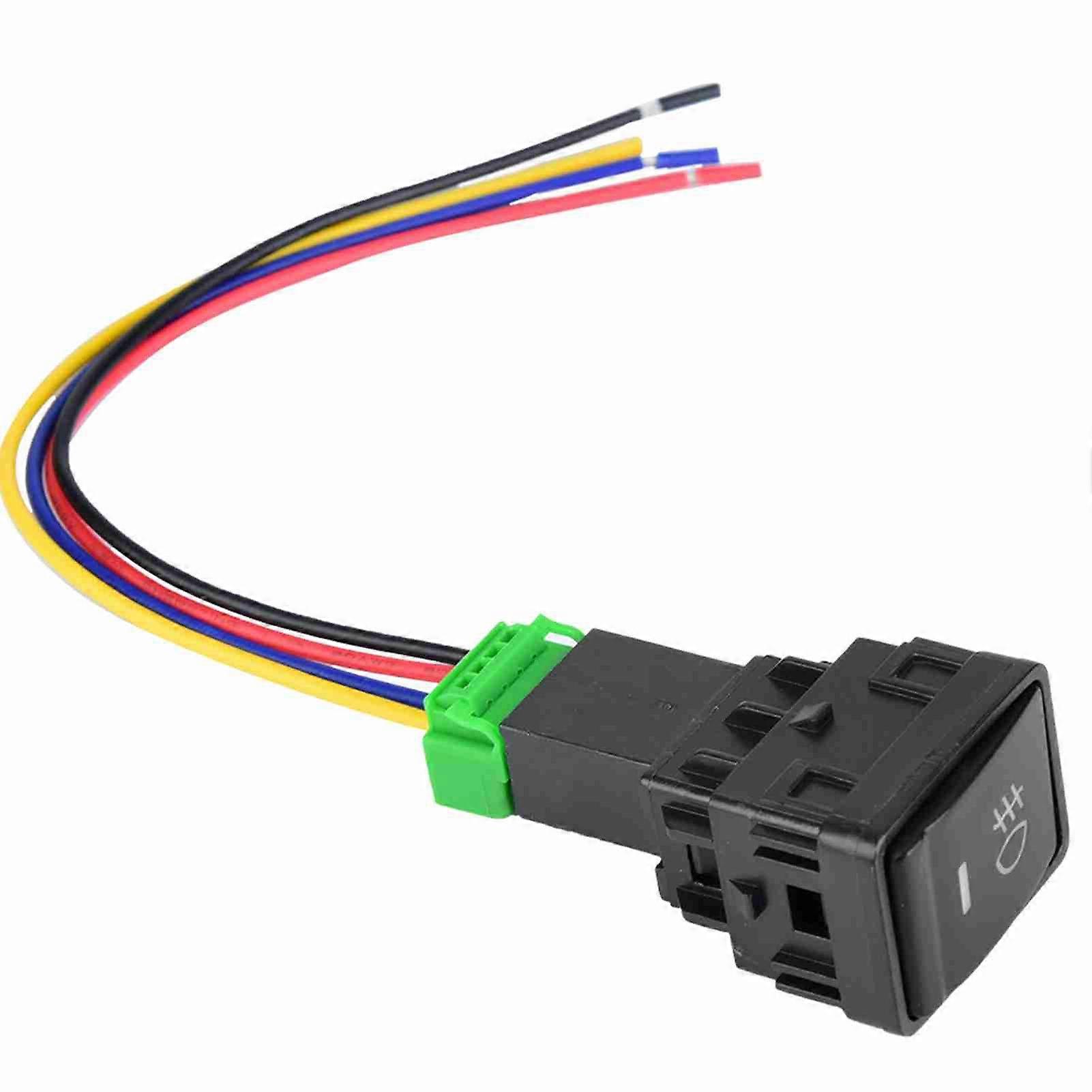 4-pole 12V push button switch with LED background indicator