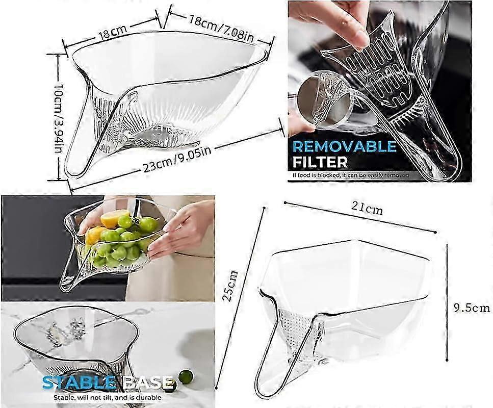 Multifunctional Pasta Drain Basket With Strainer Container