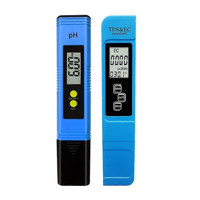 Water Quality Tester Digital PH Meter + TDS EC Measure with LCD Display Tester Pen for Swimming Pool, Aquarium, School Laboratories