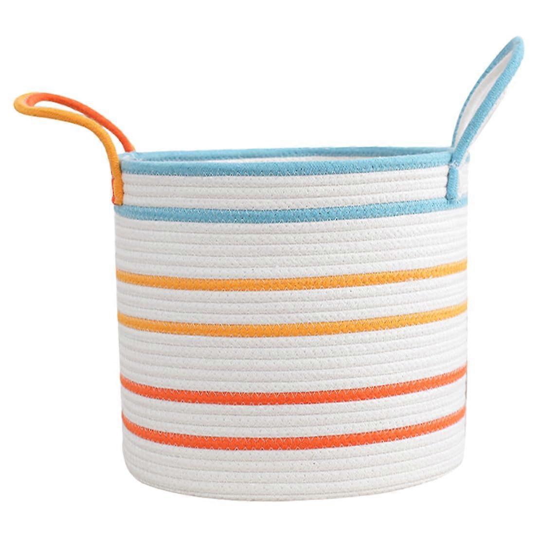 Decorative Laundry Baskets Hamper for Living Room Storage, 11.8''x10.6''