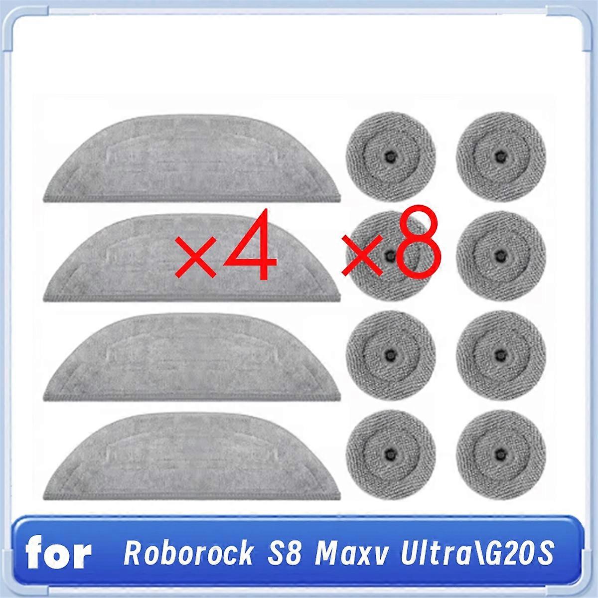 Mop Pads Refills for S8 Maxv Ultra/ G20S Robot Vacuum Shock Mop Cloth Round Rag
