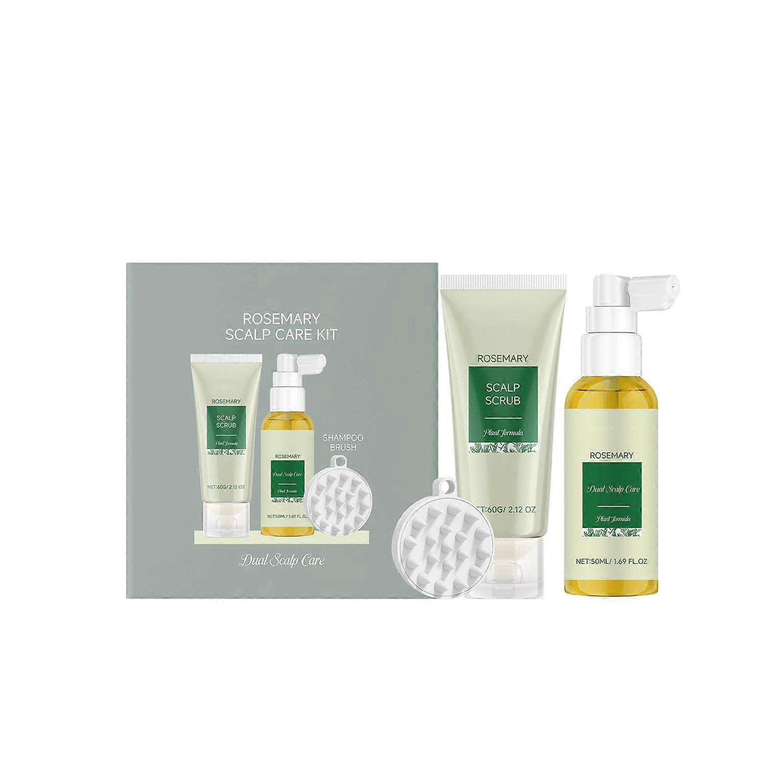 Scalp Care Gift Set - Hydrating Scalp With Scalp Scrub Spray And Scalp Brush 50ml