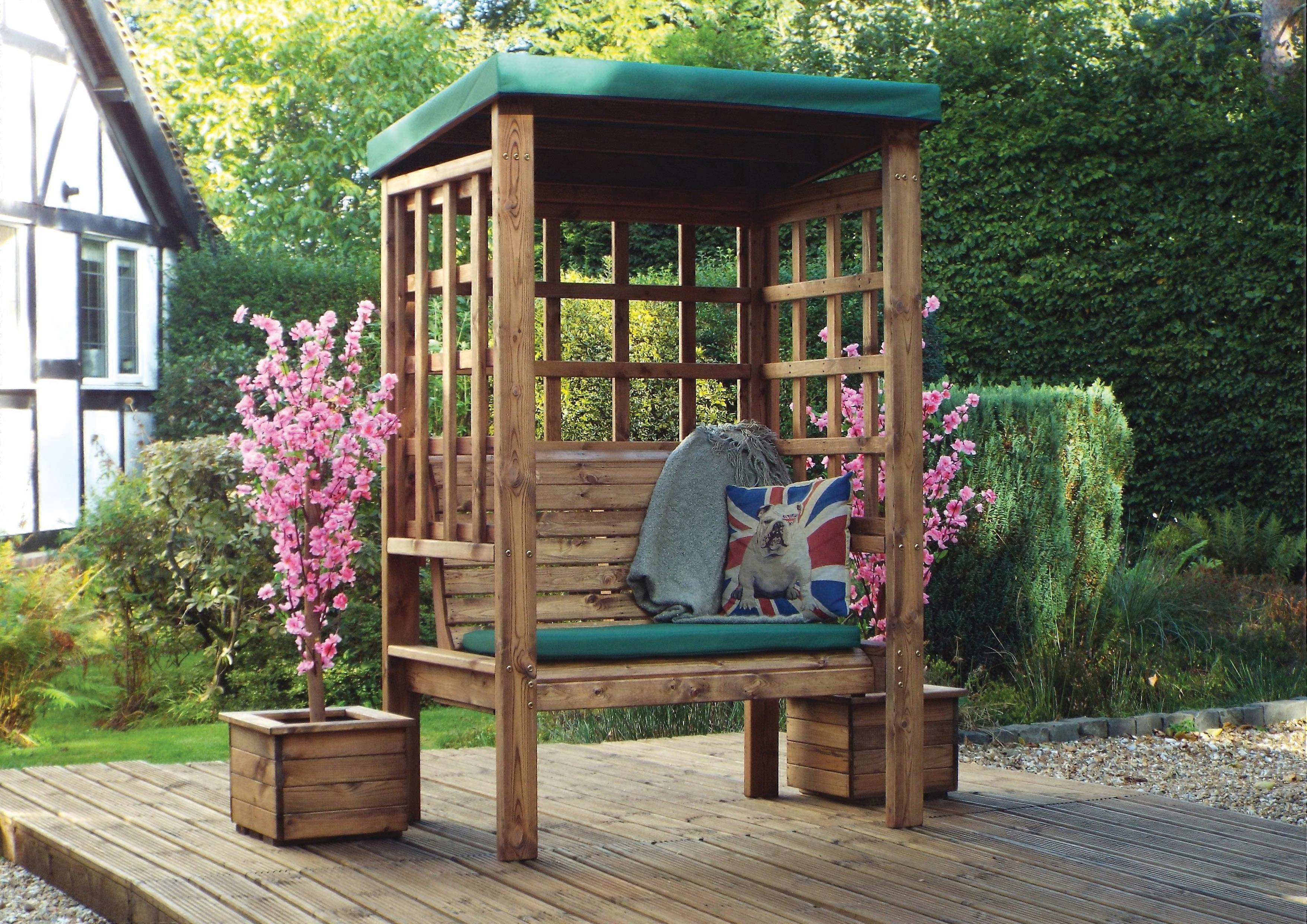 Hand Made Chunky Rustic 2 Seater Wooden Bench Arbour