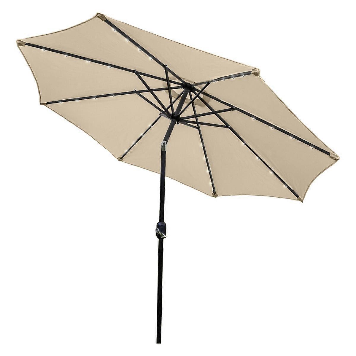 Parasol inclinable LED beige 2,7 m