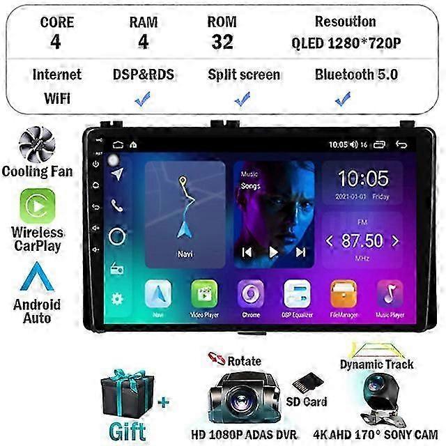 IPS Android 12 Car DVD Player GPS WIFI Bluetooth Radio For Toyota Corolla Auris E180 2017 2018 2019 Navigation Multimedia 4G DSP