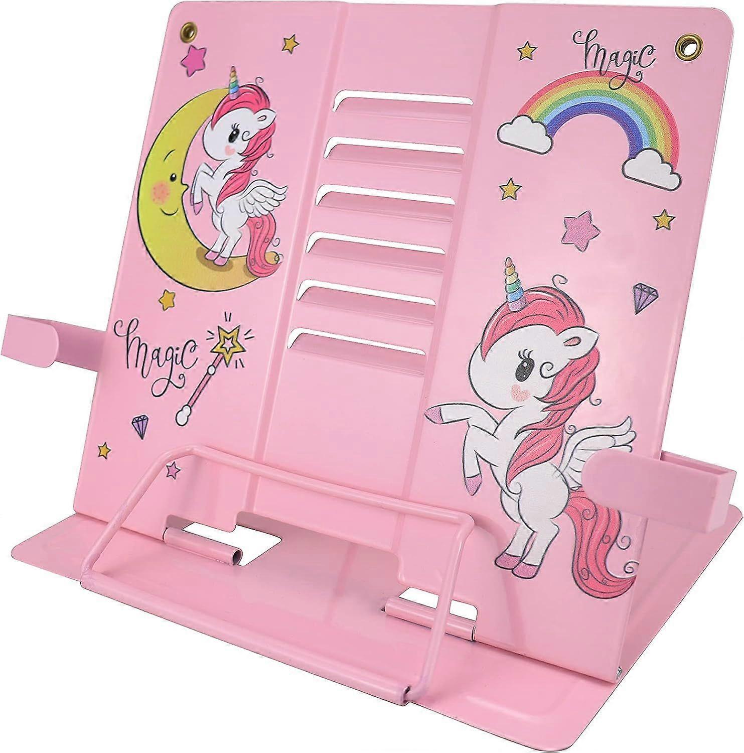 Foldable Book Holder for Tablet, Folding Metal Book Holder, Adjustable Cookbook Holder, Reading Stan