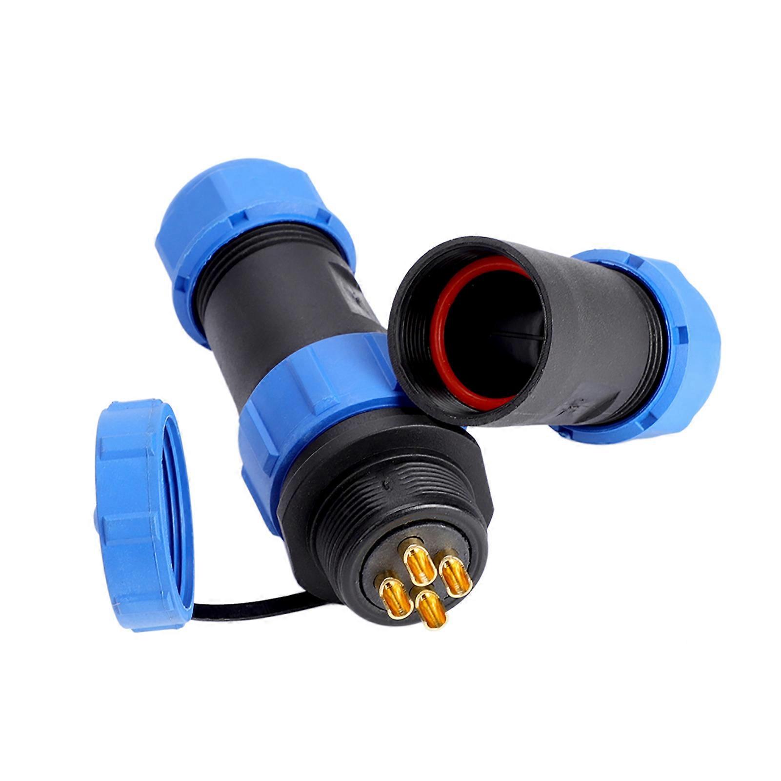 Aviation Plug SP21 IP68 2/3 /4/5 /7/9 /12pin Waterproof Aviation Plug Socket Cable in-line Connector(4pin)