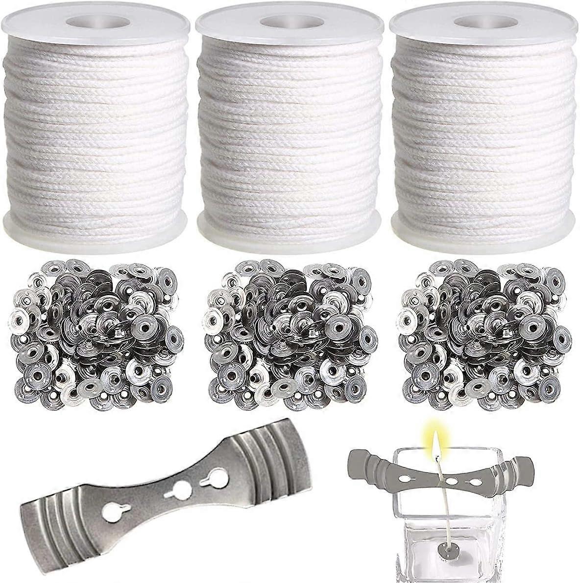 1 set - candle tools - 3 wicks + 1 candle holder + 3 bases