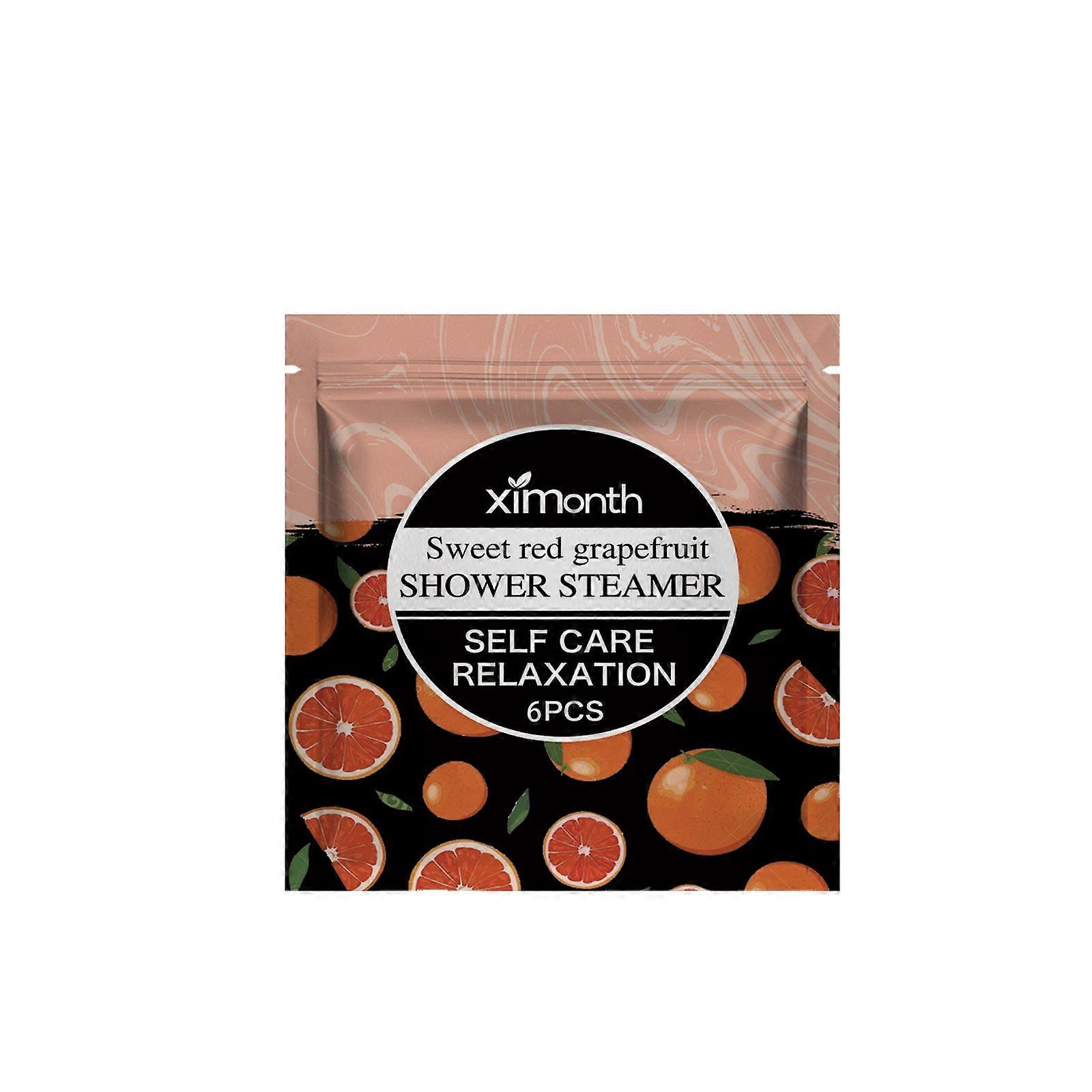 Aromatherapy Shower Tablets - Refreshing Sweet Red Grapefruit Scent for Relaxation & Deep Clean - 6pcs