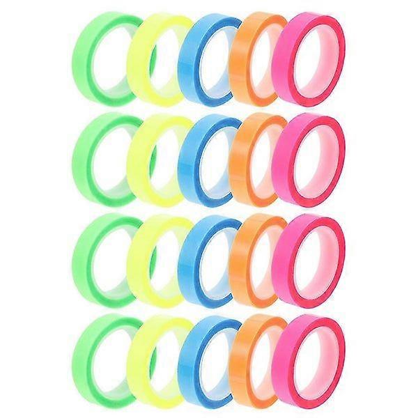Premium Reading Markers - Assorted Color PET Highlight Tapes for Kids - 20 Rolls - Easy to Use and Fun for Learning