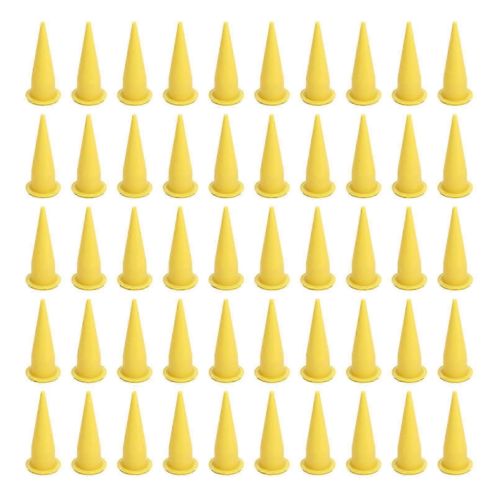 50Pcs Caulk Cone Nozzle PE Plastic Fine Tip Reusable Caulking Nozzle for Sealant Glue