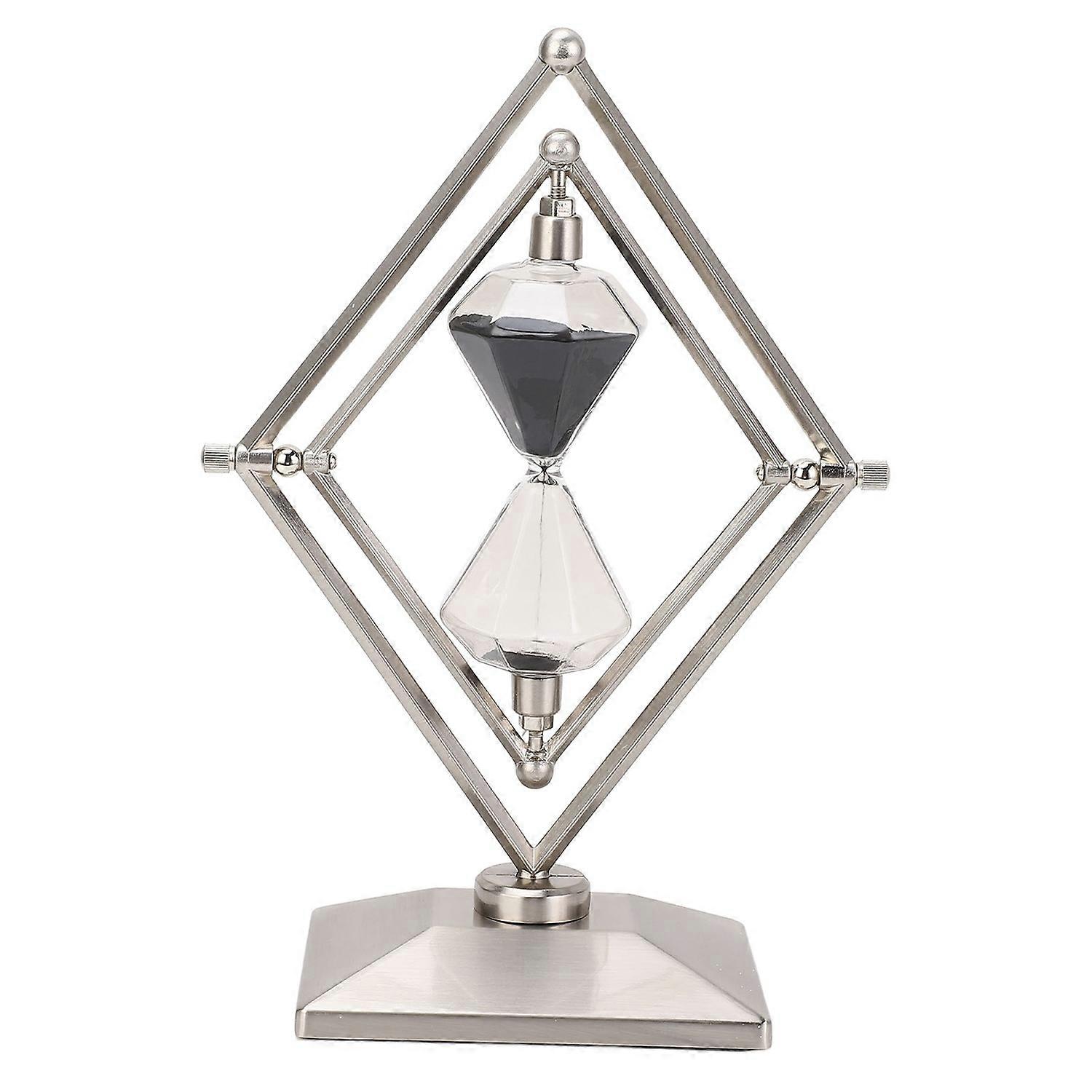 Retro Sandglass Watch 30 Minute Rotatable Sand Clock Study Accessories Metal Hourglass Timer for Des