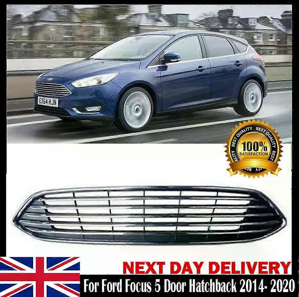 Chrome Front Bumper Upper Grille compatible for  d Focus 2014 2015 2016 2017 2018 2020 UK
