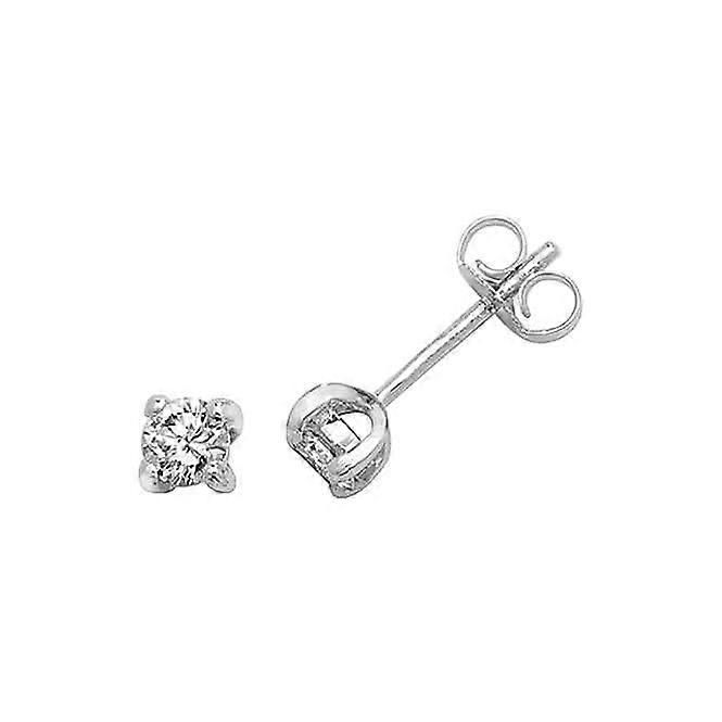 Diamond Jewellery 18K White Gold Diamond Studs EDQ300W