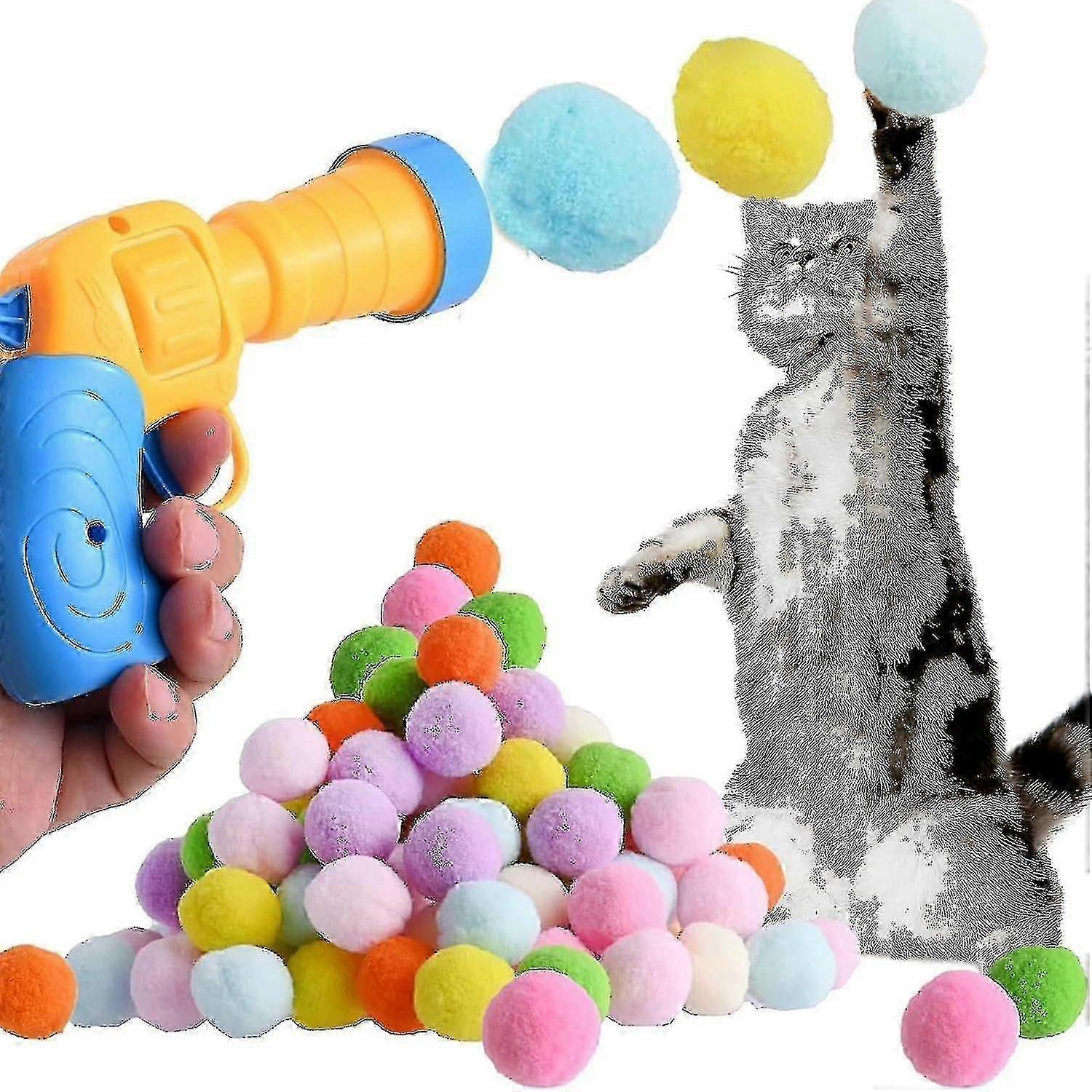 Cat Toy, Interactive Cat Toy, Cat Toy Balls With Cat Toy Launcher, Cat Toy For Cats And Kittens