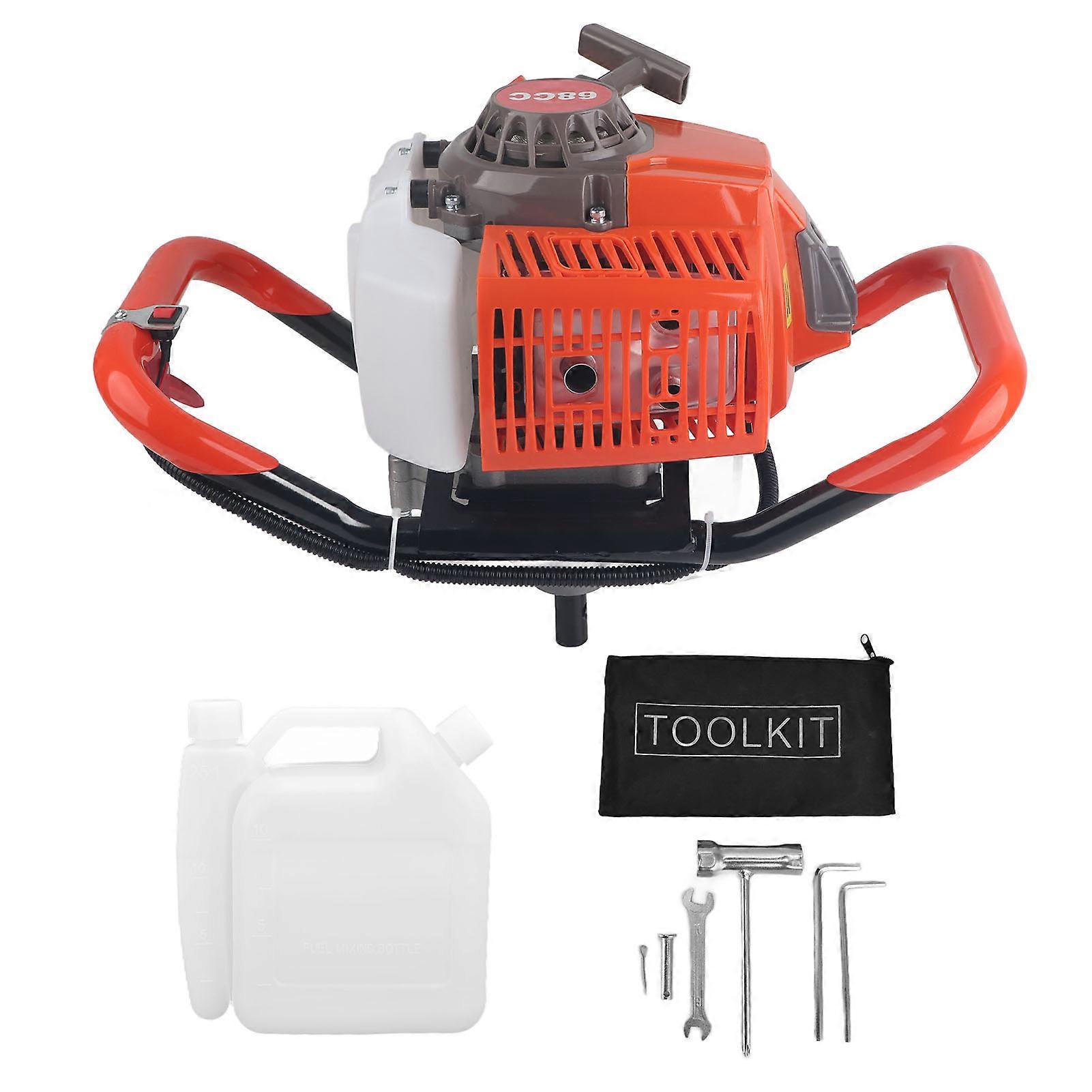 Spiral Electric Ground Auger Hole Digger Air Cooled 2 Stroke 68CC Ground Drilling Digging Machine for Planting