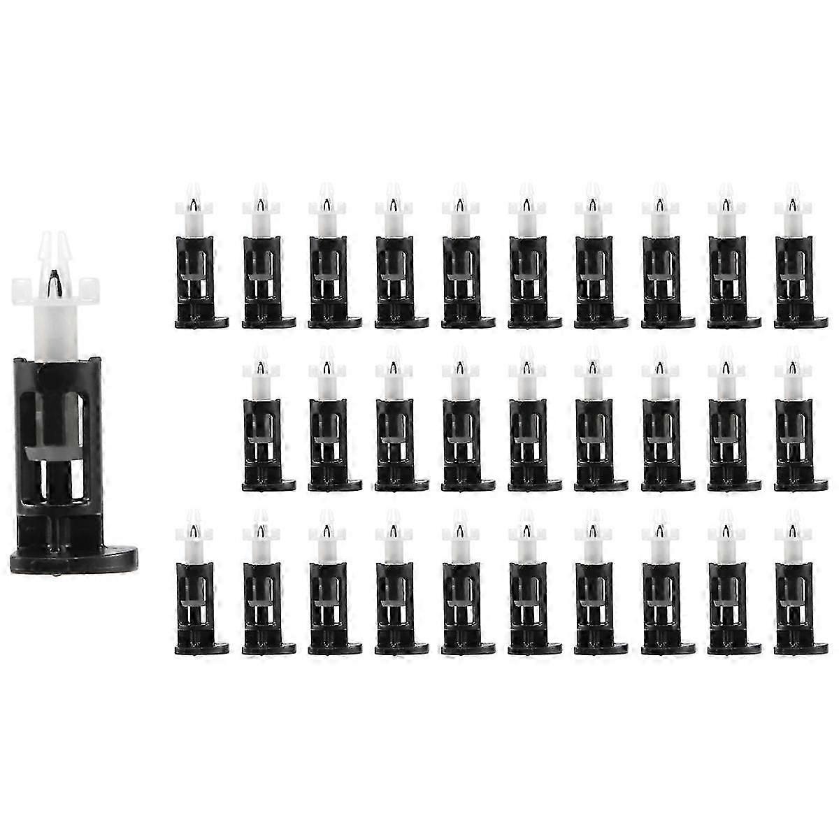 Black plastic white, mounting compatible with CPU cooler, 30 pcs