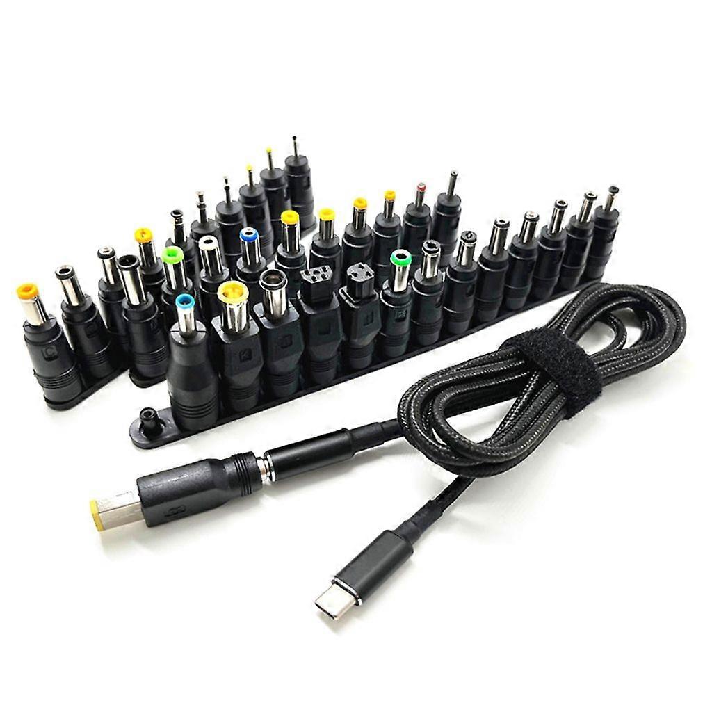 Adaptérový kabel nabíječky notebooku typu C na DC 100w je dodáván s 34 konektory