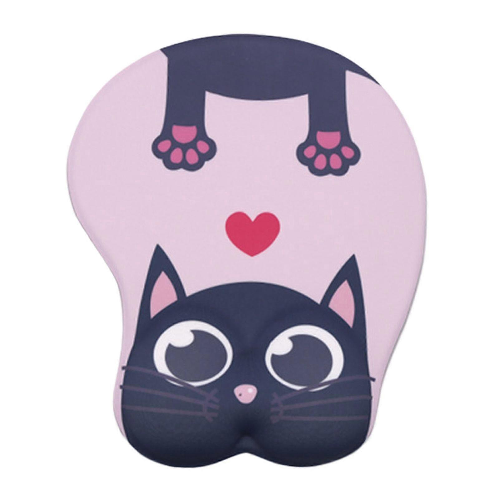 3D Ergonomic Mouse Pad with Wrist Rest Cartoon Non-slip Mouse Mat Wristband