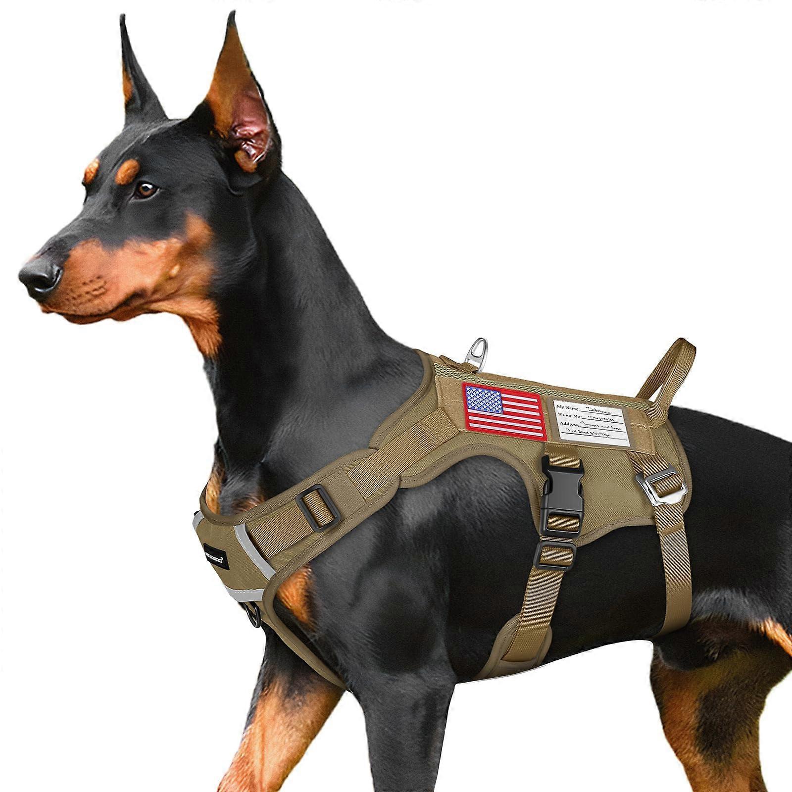 Tactical Mesh Breathable No Pull Military Service Dog Harness for Walking Training