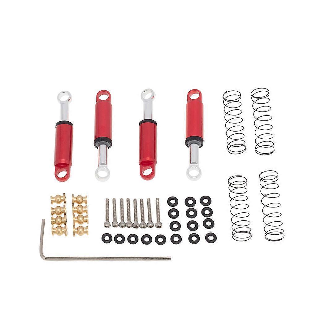 Remote Control Model Car Shock Absorber A Set of Car Parts Metal Made for Axial SCX24 Red