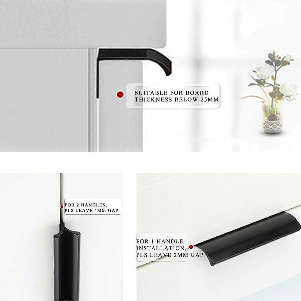 5 Pack Modern Style Finger Edge Pull Furniture DrawerHandles Hidden Cabinet Kitchen Drawer Handles Knobs