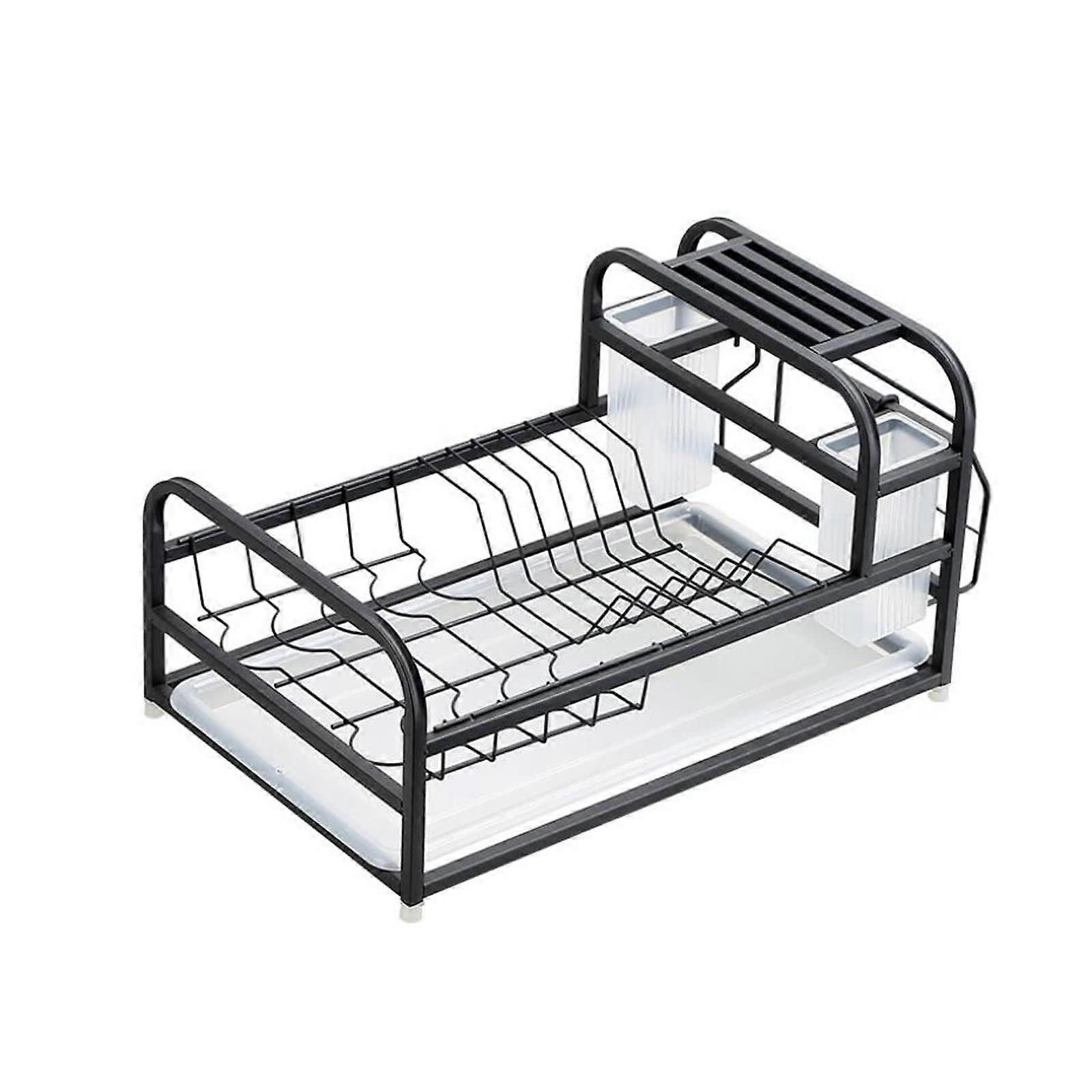Drainage Rack Dish Drainers Stainless Steel Multifunctional Kitchen Storage Rack for Tableware and Dish Drying