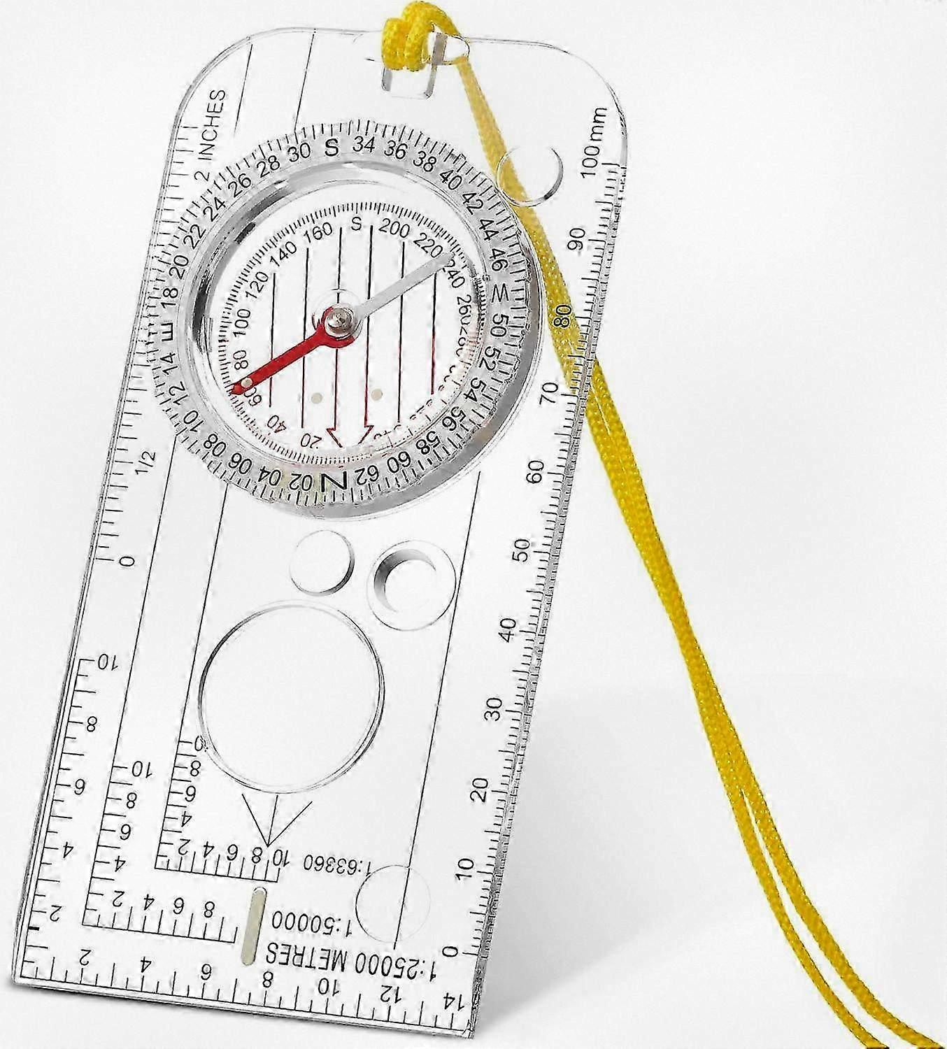 Outdoor Hiking Compass with Adjustable Declination for Scouts and Navigation