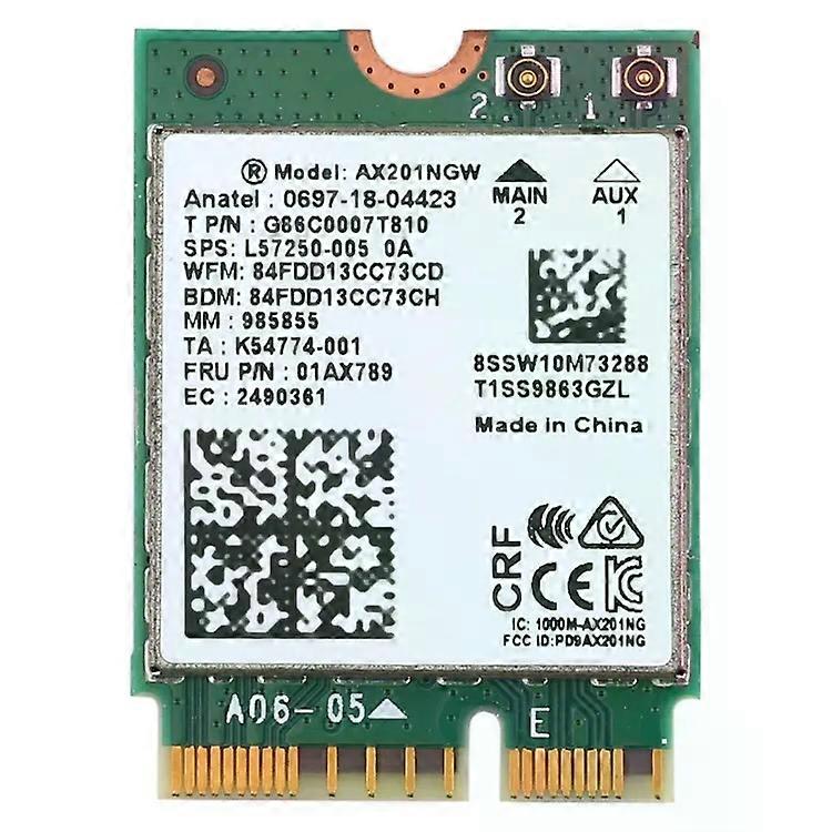 AX201 Wireless Wifi Card-Bluetooth 5.0,Dual Band 2.4G/5G,802.11ac/ax