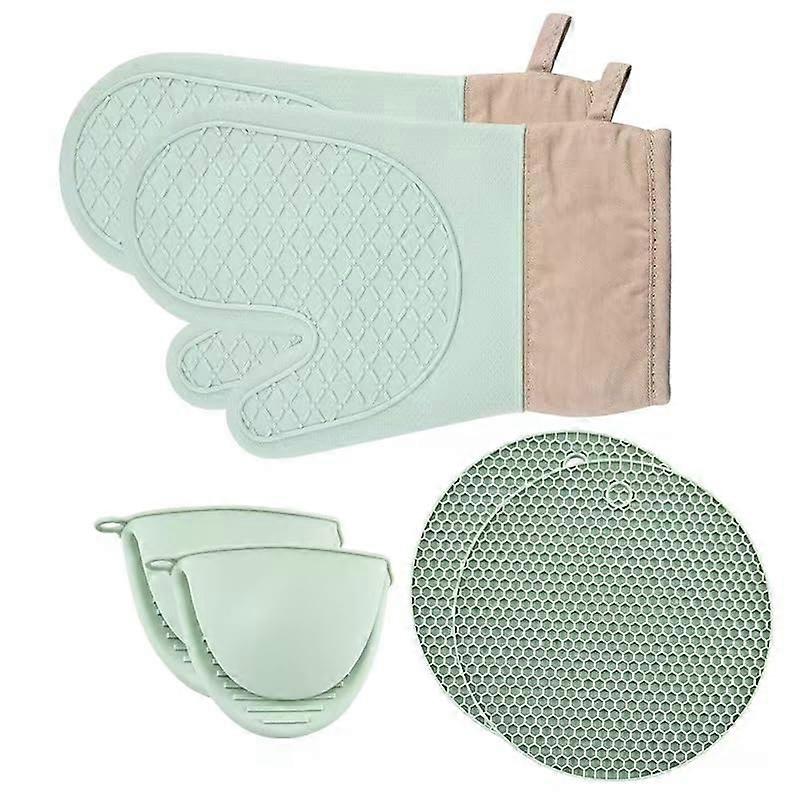 6 Pcs Heat Resistant Silicone Mittens Oven for Baking Cooking