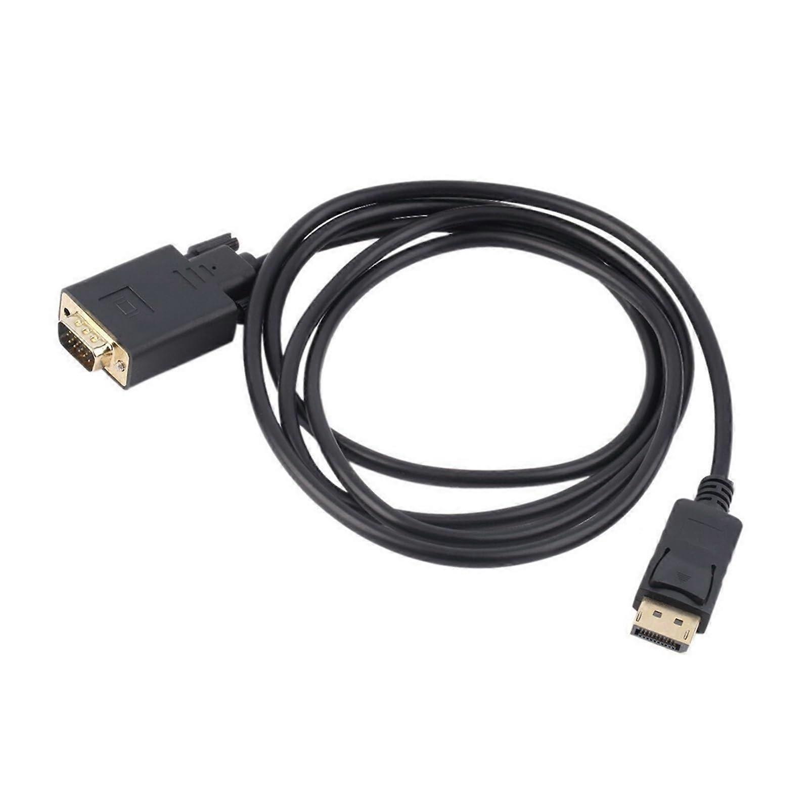 DP to VGA Conversion Cable Displayport to VGA Display Adapter Cable VGA high-Definition Data Cable 1.8 Meters