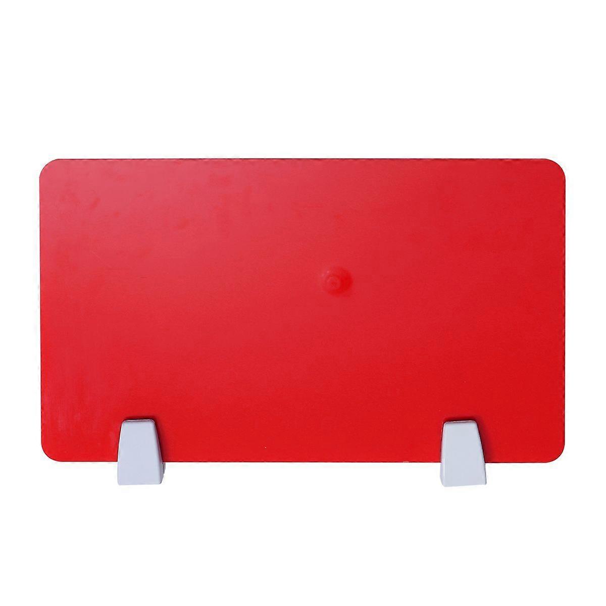 1PC Office Desktop Partition Acrylic Test Baffle Acrylic Screen Dividing Board Practical Desktop Partition Board for School Office Use (Red)