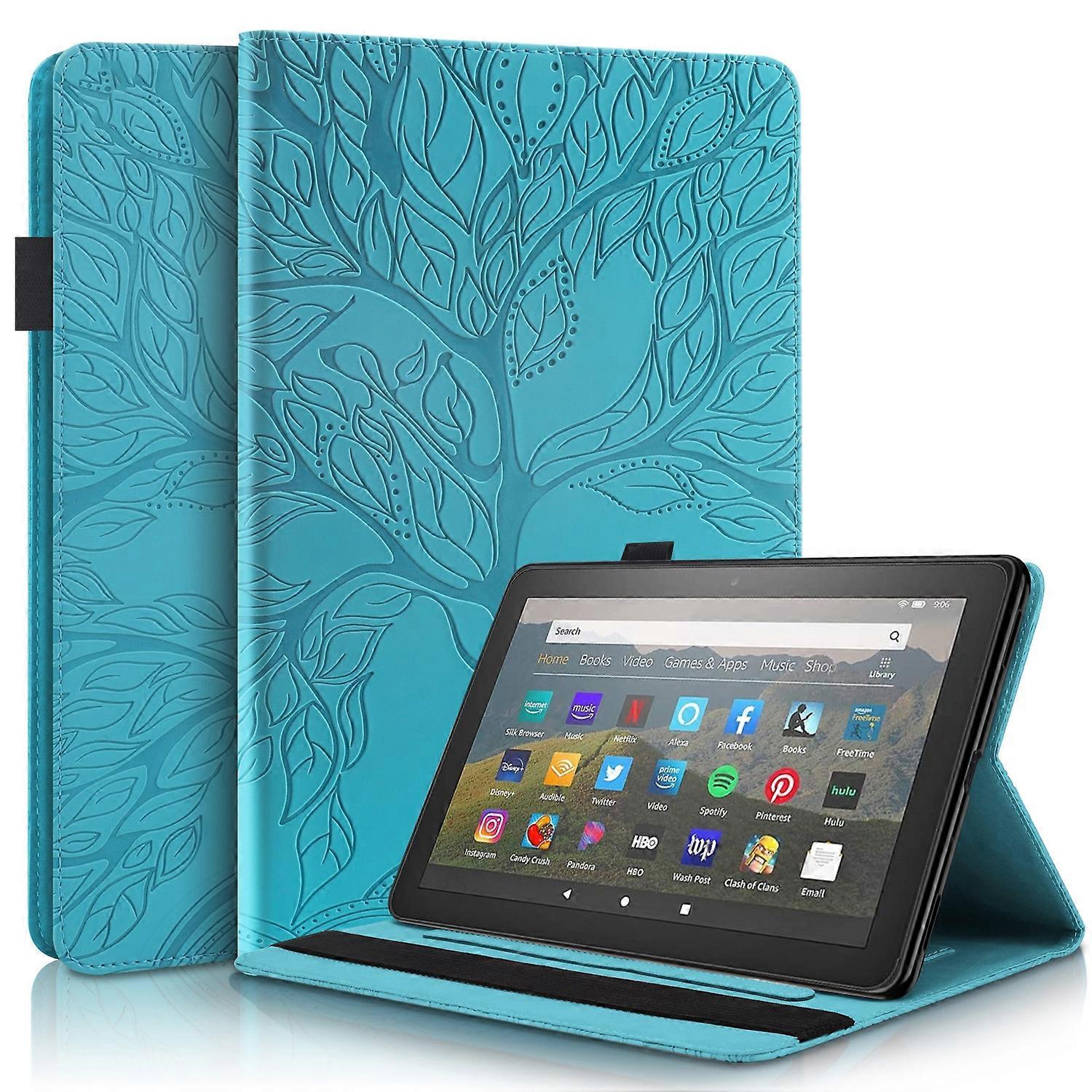 Life Tree Series Horizontal Flip Leather Tablet Case For Amazon Kindle Fire HD 10 2023