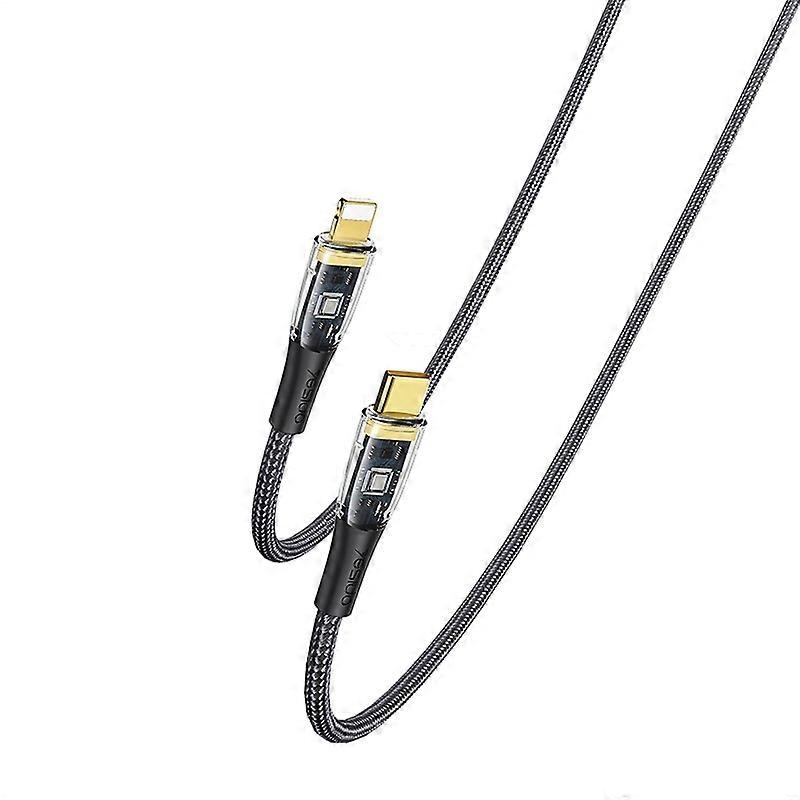 YESIDO CA102 PD 20W USB-C / Type-C to 8 Pin Braided Charging Data Cable, Length:2m