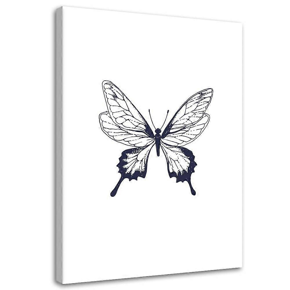 Impression sur toile, Papillon dessiné - 60x90