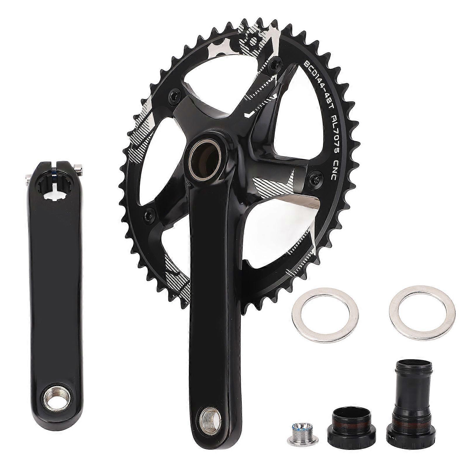 Hollow Integrated Crankset Set BCD144MM 48T Chainring Cycle Crankset for 8 to 12 Speed Gear Systems