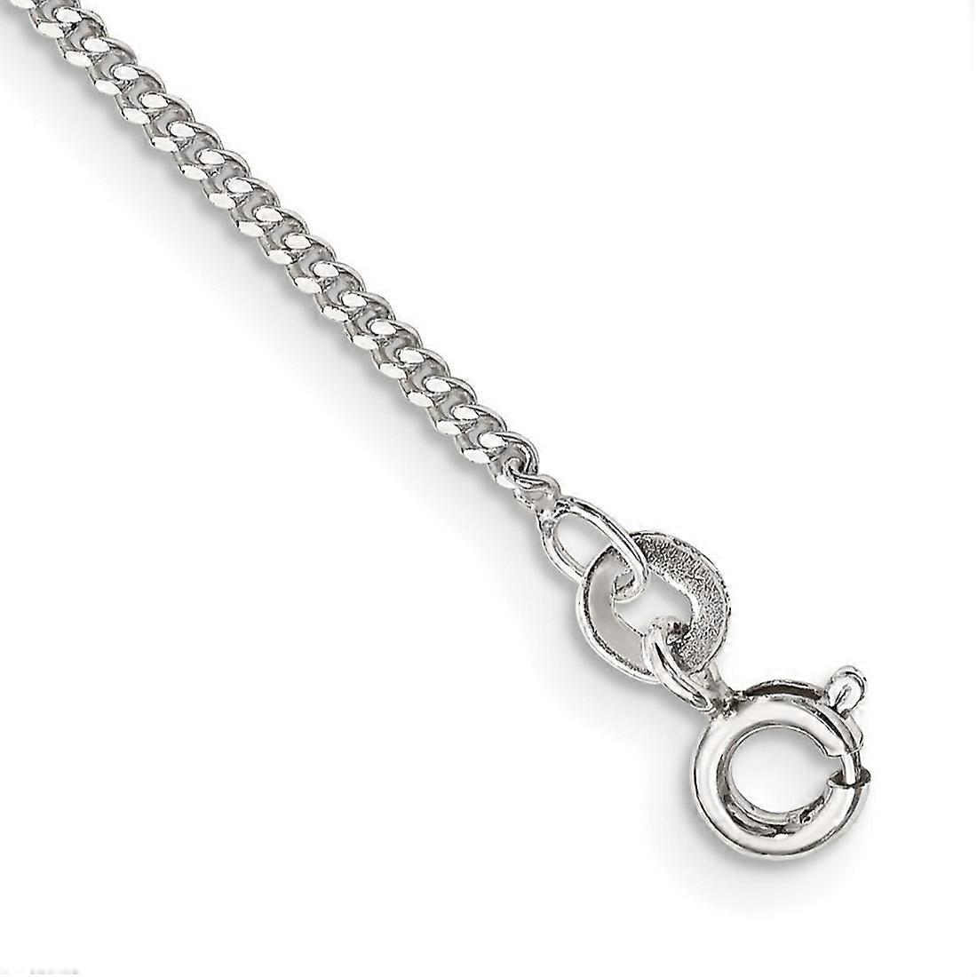 925 Sterling Silver 1.5mm Curb Chain Ankle Bracelet Anklet for Women and Men - Length: 7 to 10