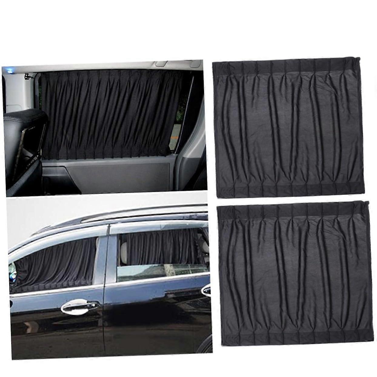 Keep Cool Inside Car Side Window Sunshade Curta 2 Pieces Heat Blocker and Privacy Features