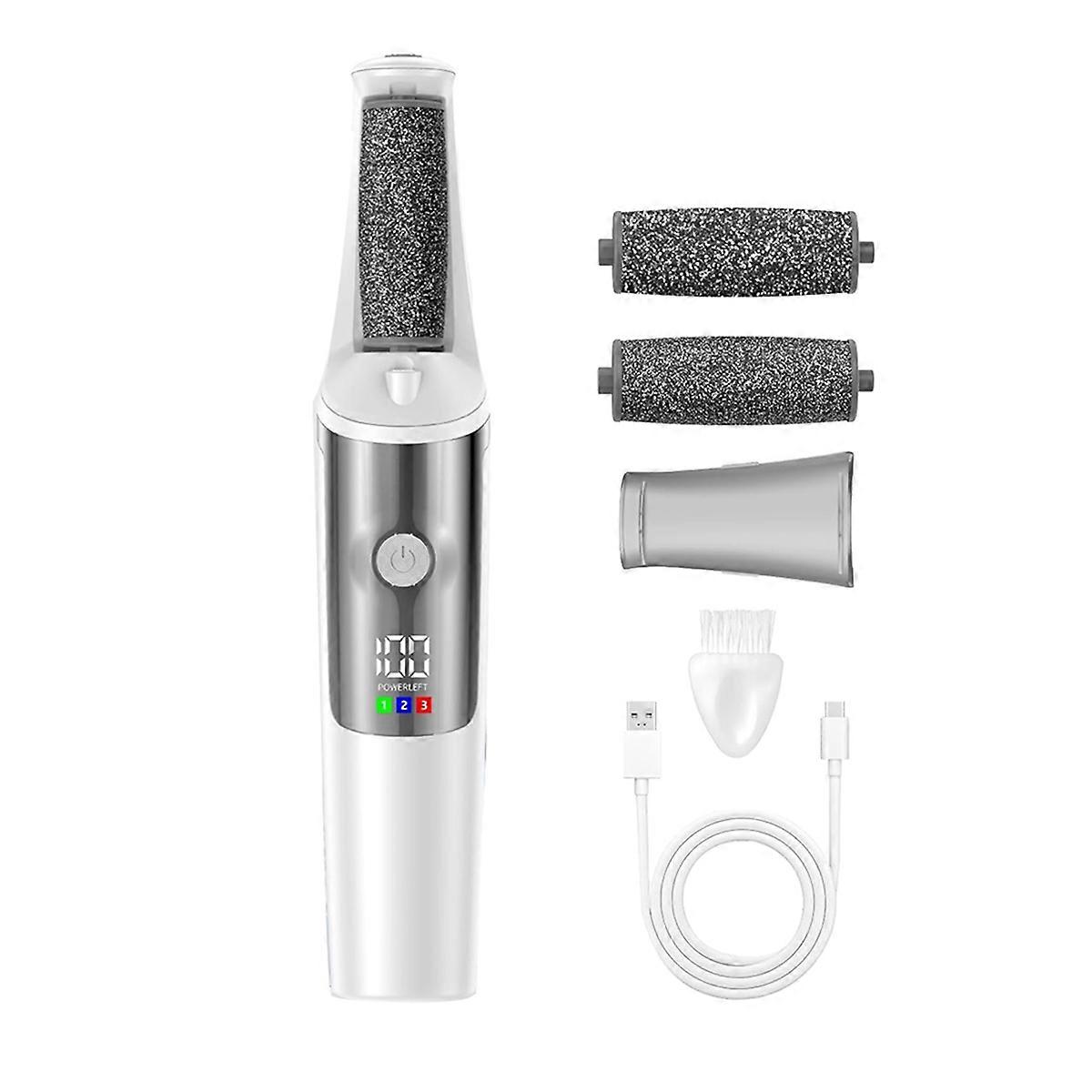 Electric Callus Removers for Feet,Rechargeable Foot File,White