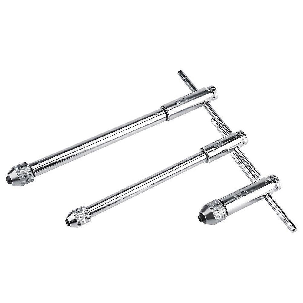 T-Handle Ratchet Tap Holder Wrench, Adjustable Ratchet Wrench T-Bar Handle for M3-M8 & M5-M12