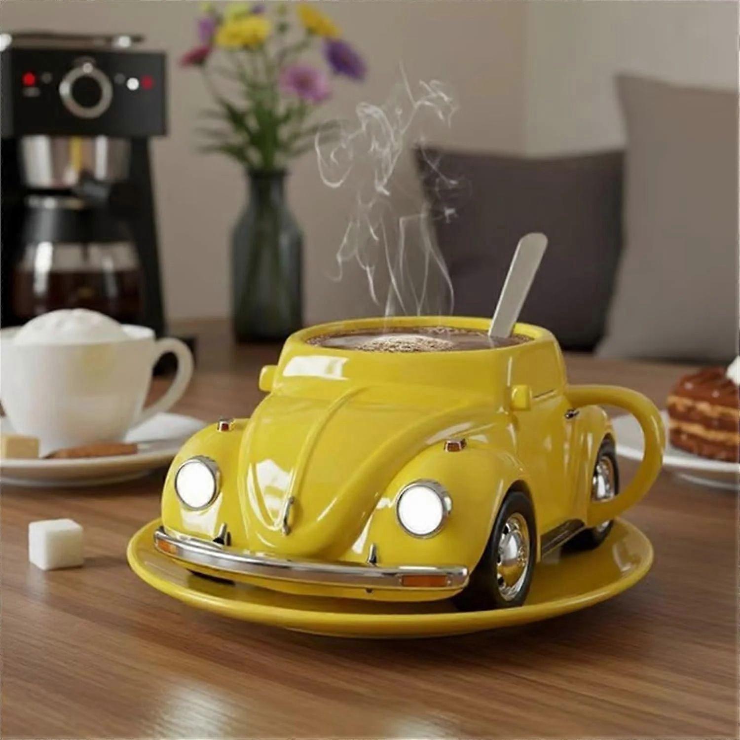 Beetle Shaped Coffee Mug Funny Car Coffee Cup Men Gift