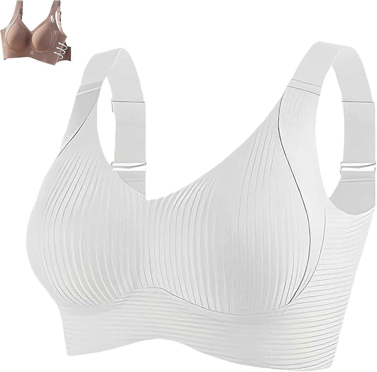2025 Latest Model 2025 New Yifare Invisible Lift Bra for Women, Solid Color Four Rows Adj