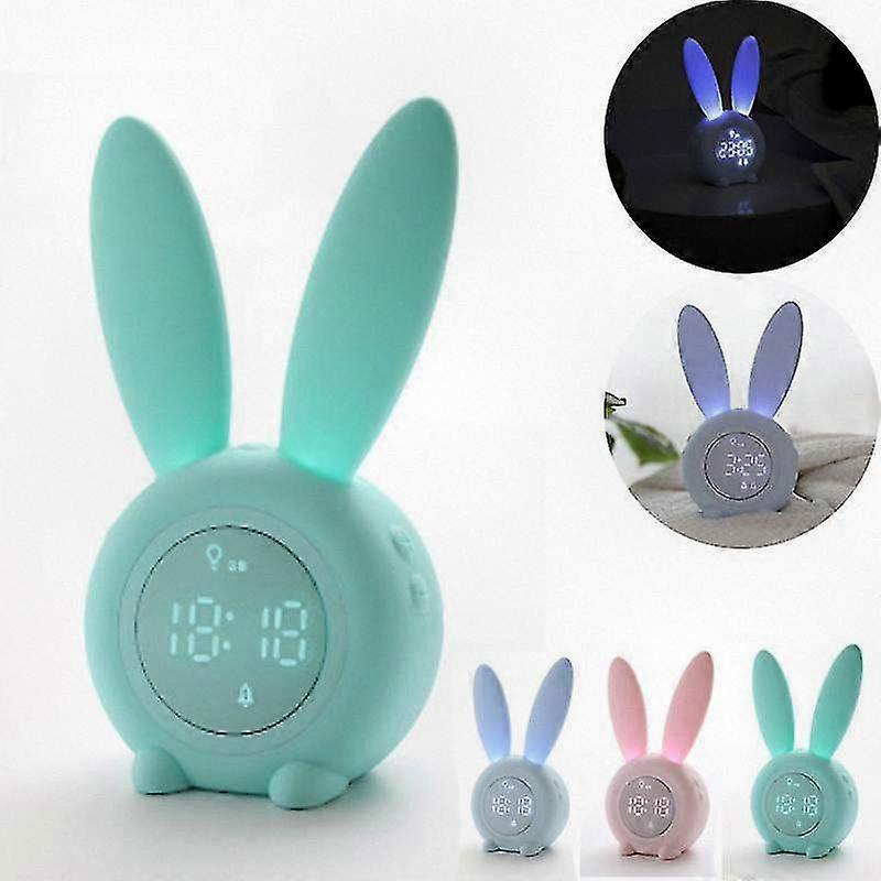 Cute Rabbit Digital Alarm Clock for Kids, Night Light for Children's Room, Versatile Alarm Clock with Multiple Functions