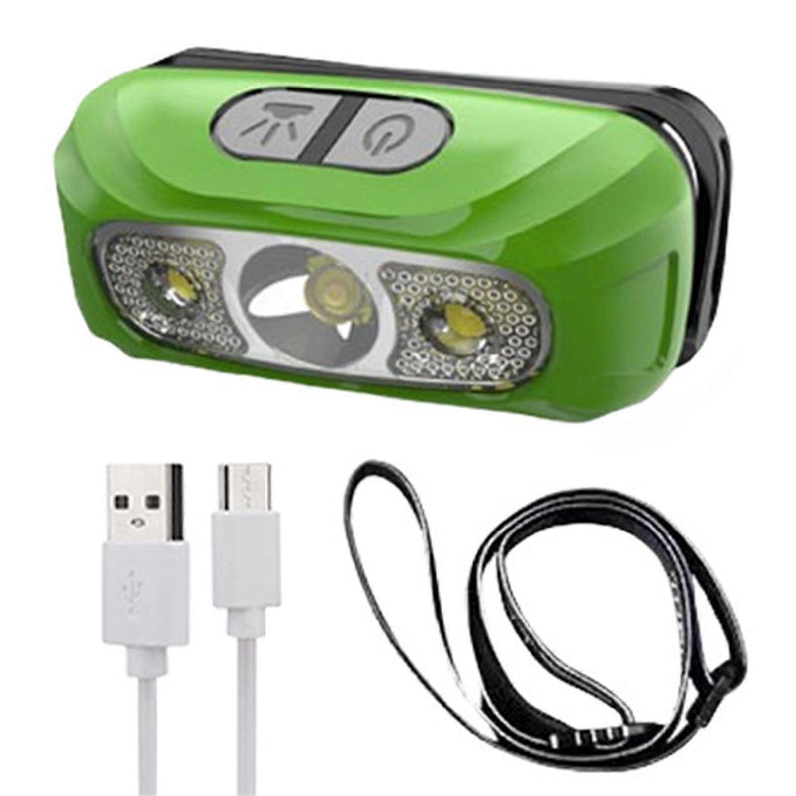 Rechargeable LED Sensor Headlamp Ultra Bright Waterproof for Outdoor Activities Running Hunting Camping
